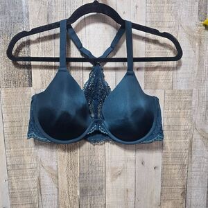 Maidenform Turquoise T-Shirt Bra 38C Lace Front Closure